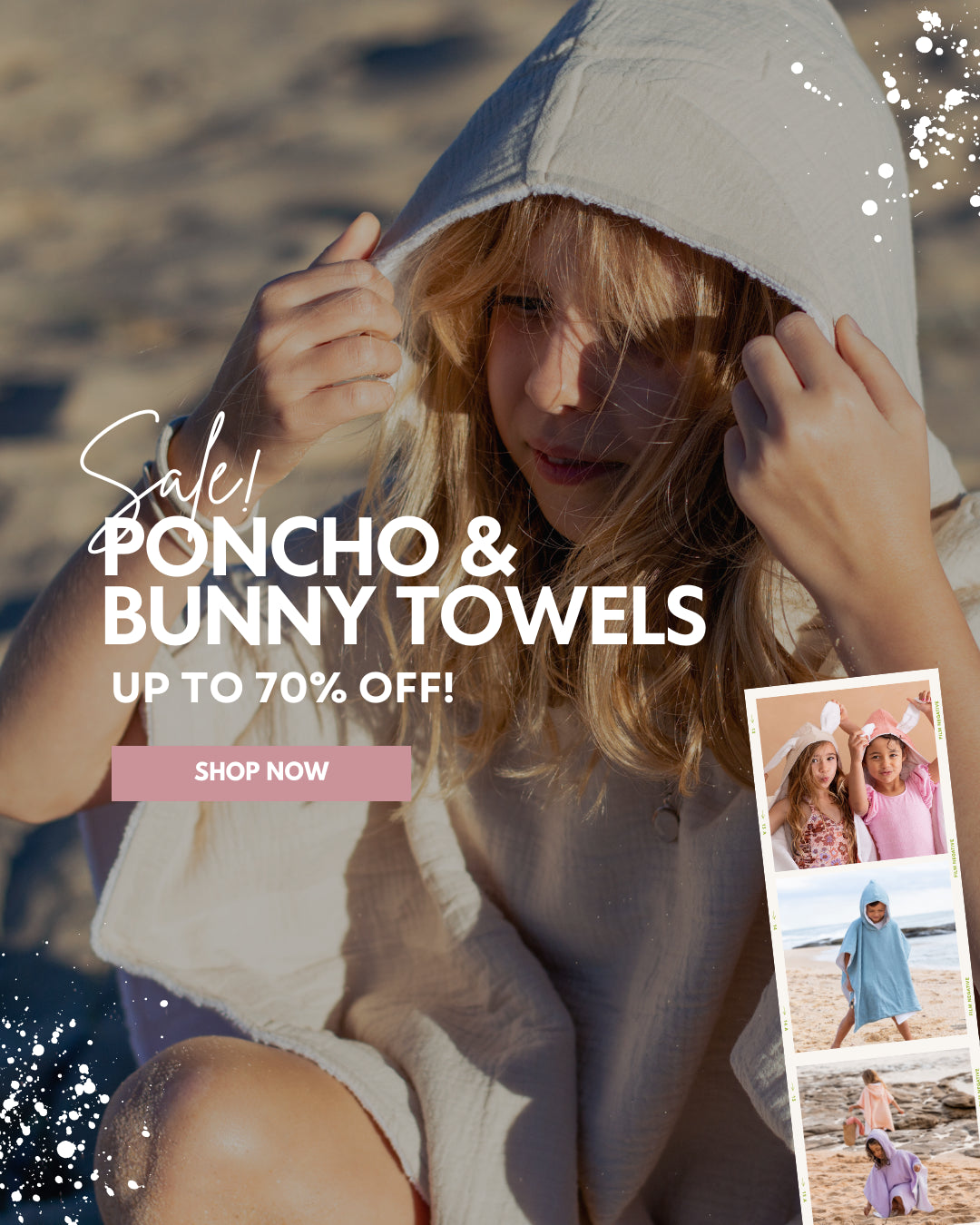 Kids Beach poncho towels